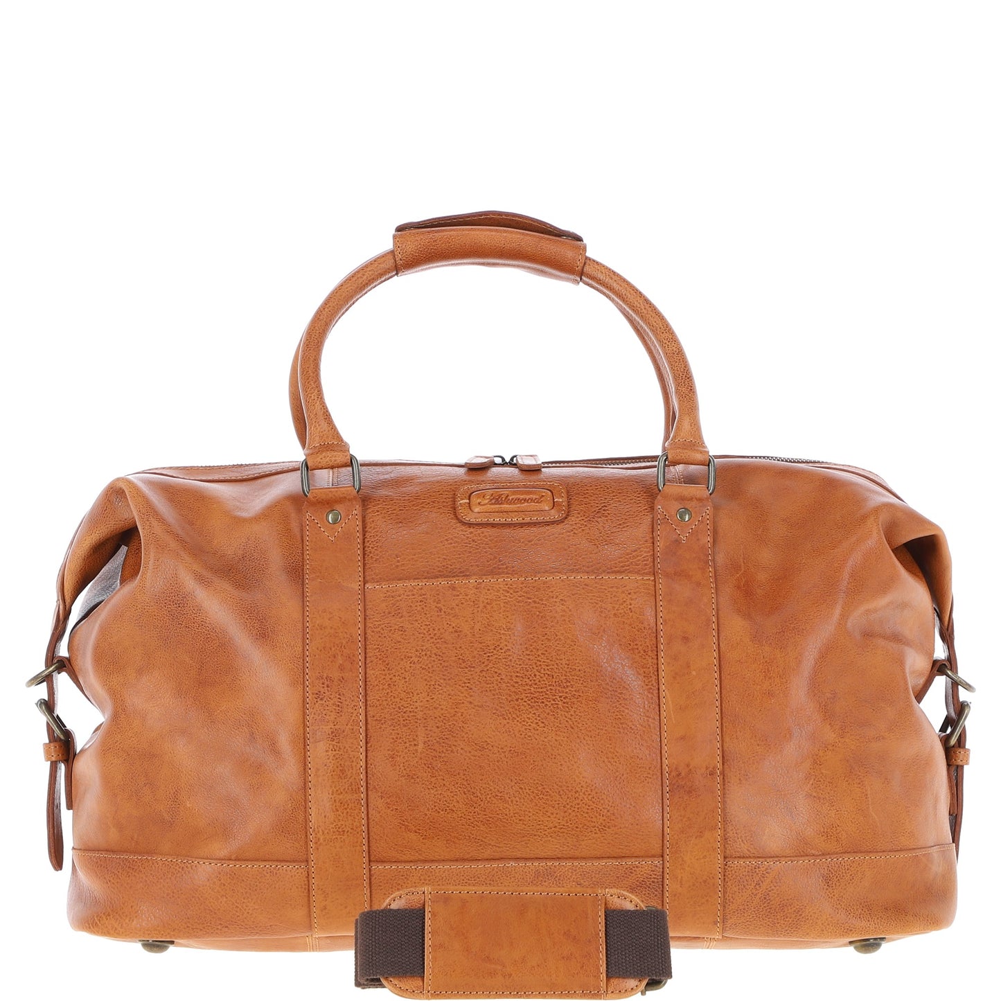 "Men’s tan leather holdall bag by Ashwood, Austin model, crafted from high-quality genuine leather with a vintage tan finish. This spacious bag includes dual top handles, a detachable shoulder strap, and external and internal pockets for organized storage. Perfect for travel, work, or weekend use, the bag combines rugged durability with classic style, making it a versatile accessory for any wardrobe."