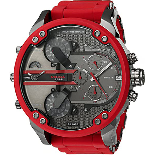 Diesel men's chronograph watch mr daddy 2.0 red front picture dz7370