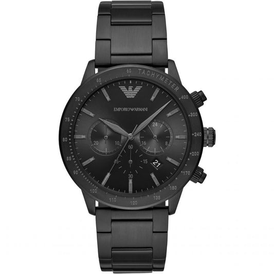 Emporio Armani Men's Chronograph Watch Sport Mario Black  front picture AR11242