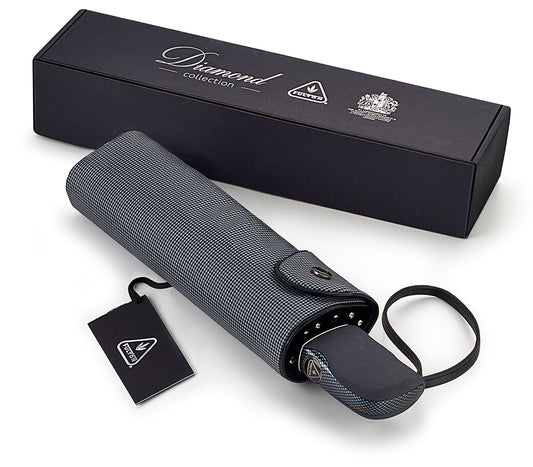 Luxury Asscher Umbrella- Mono Houndstooth for Men